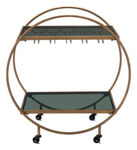 Zuo Modern Arc Bar Cart in Brass and Black