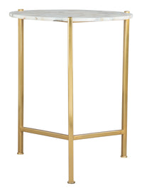 Zuo Modern Haru Side Table White and Gold