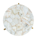 Zuo Modern Haru Side Table White and Gold