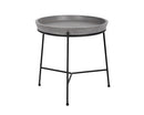 Sunpan Remy End Table - Black-Grey / Antique Brass-White