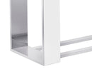 Sunpan Dalton Console Table in High Gloss White and Stainless Steel