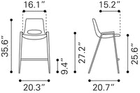 Zuo Modern Desi Counter Stool - Set of 2