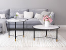 Zuo Modern Davis Coffee Table Set in White and Black - Set of 2