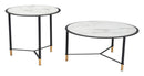 Zuo Modern Davis Coffee Table Set in White and Black - Set of 2