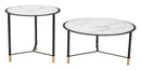 Zuo Modern Davis Coffee Table Set in White and Black - Set of 2