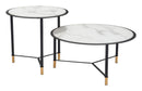 Zuo Modern Davis Coffee Table Set in White and Black - Set of 2