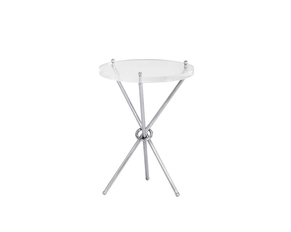 Sunpan Cher Side Table - Brass/Nickel