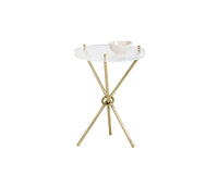 Sunpan Cher Side Table - Brass/Nickel