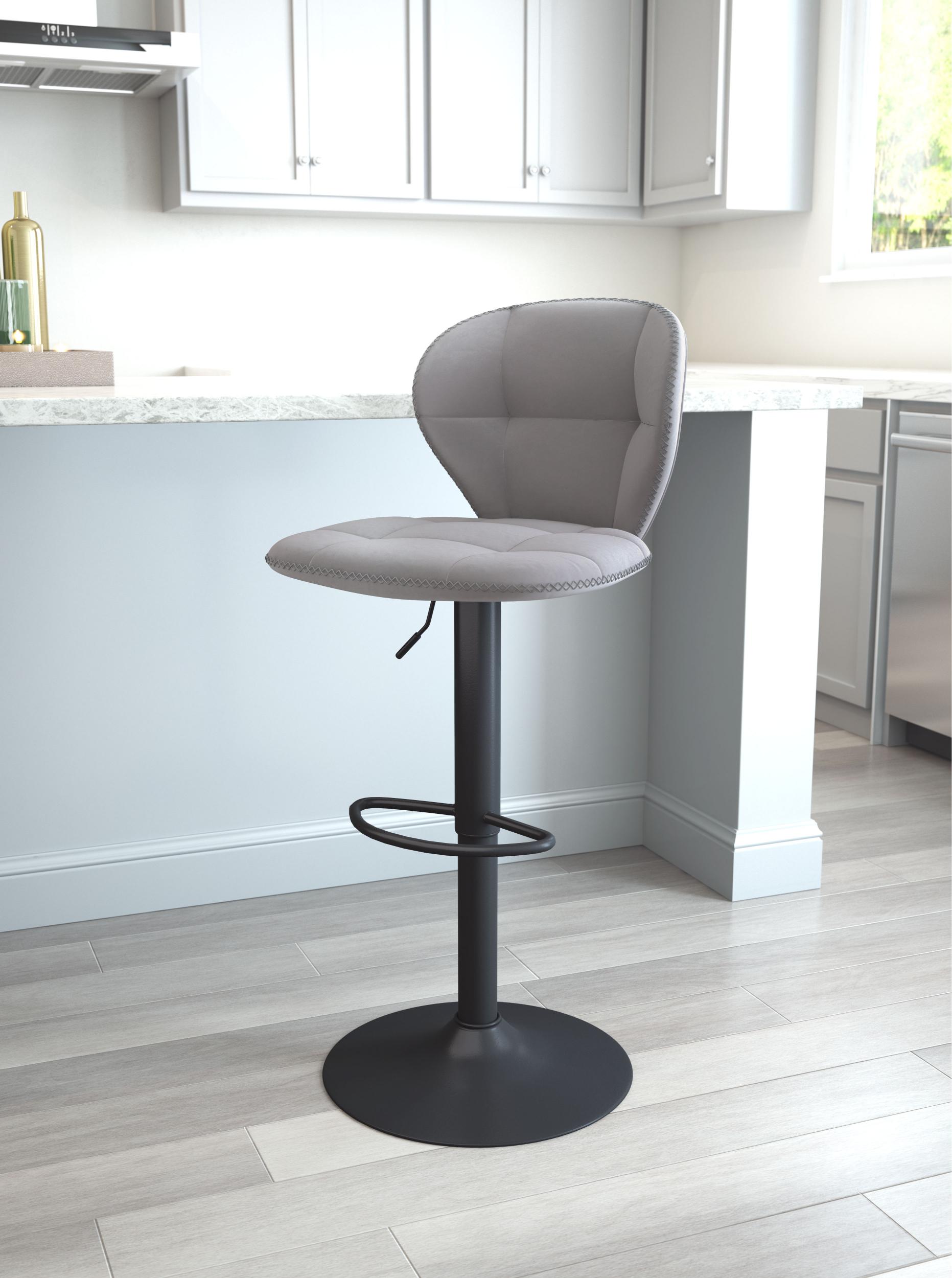 Zuo Modern Salem Barstool in Yellow/Gray/Red