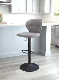 Zuo Modern Salem Barstool in Yellow/Gray/Red