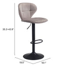 Zuo Modern Salem Barstool in Yellow/Gray/Red