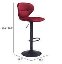 Zuo Modern Salem Barstool in Yellow/Gray/Red