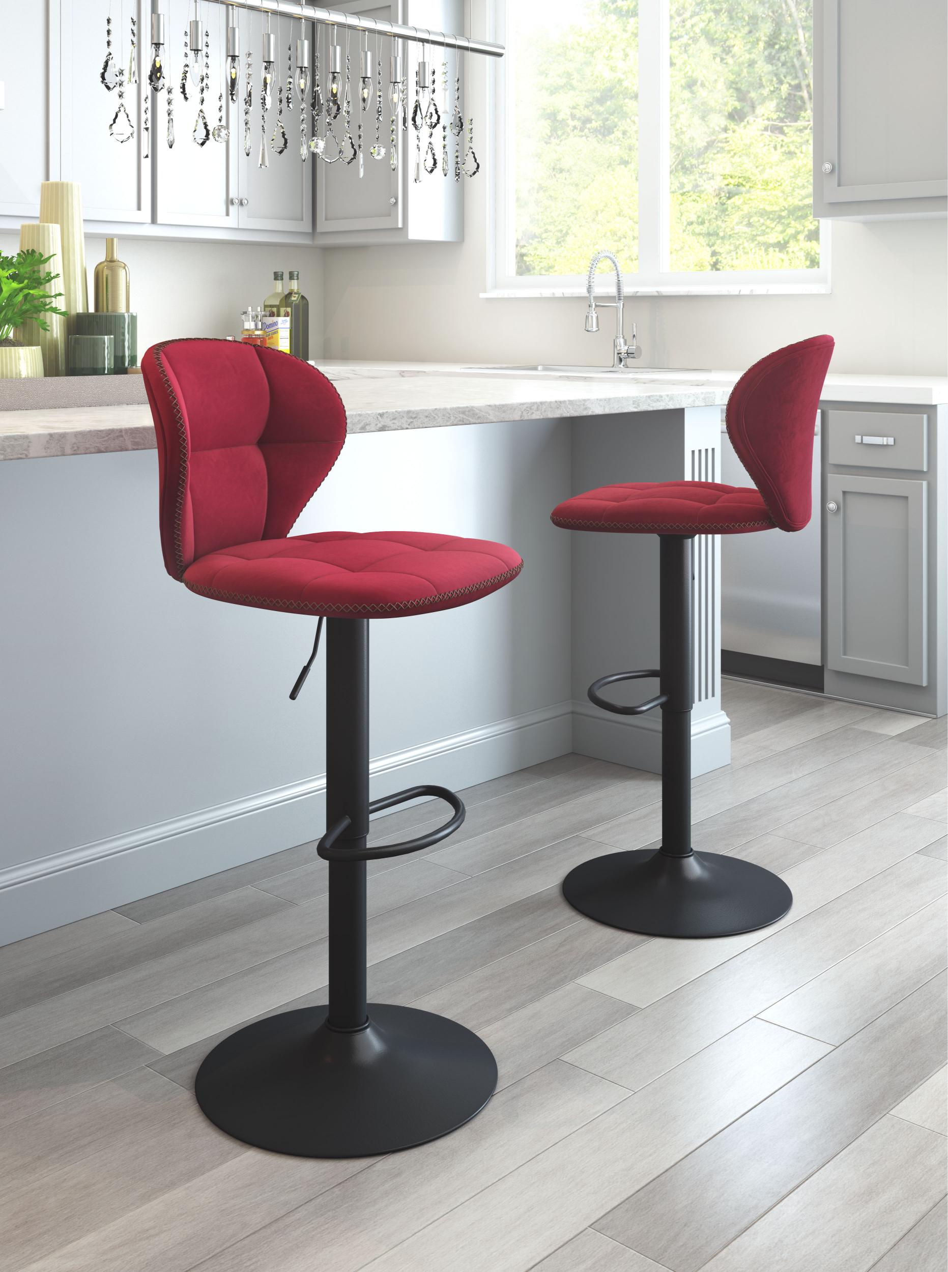 Zuo Modern Salem Barstool in Yellow/Gray/Red