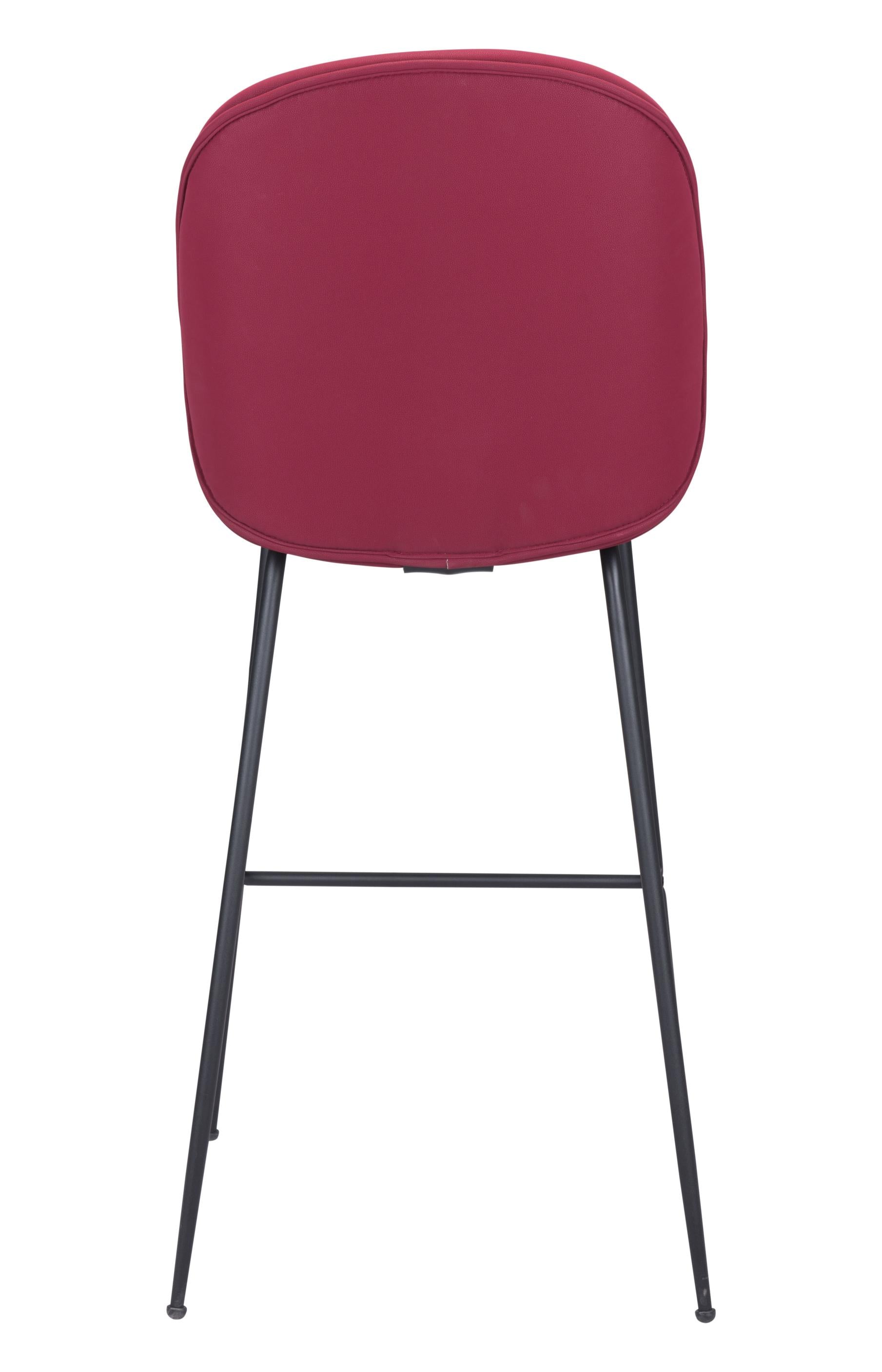 Zuo Modern Miles Barstool in Red/Green