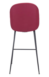 Zuo Modern Miles Barstool in Red/Green