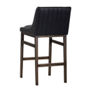 Sunpan Halden Barstool in Vintage Black/Blue/Cognac