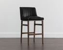 Sunpan Halden Barstool in Vintage Black/Blue/Cognac