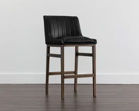 Sunpan Halden Barstool in Vintage Black/Blue/Cognac