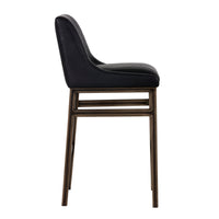 Sunpan Halden Barstool in Vintage Black/Blue/Cognac