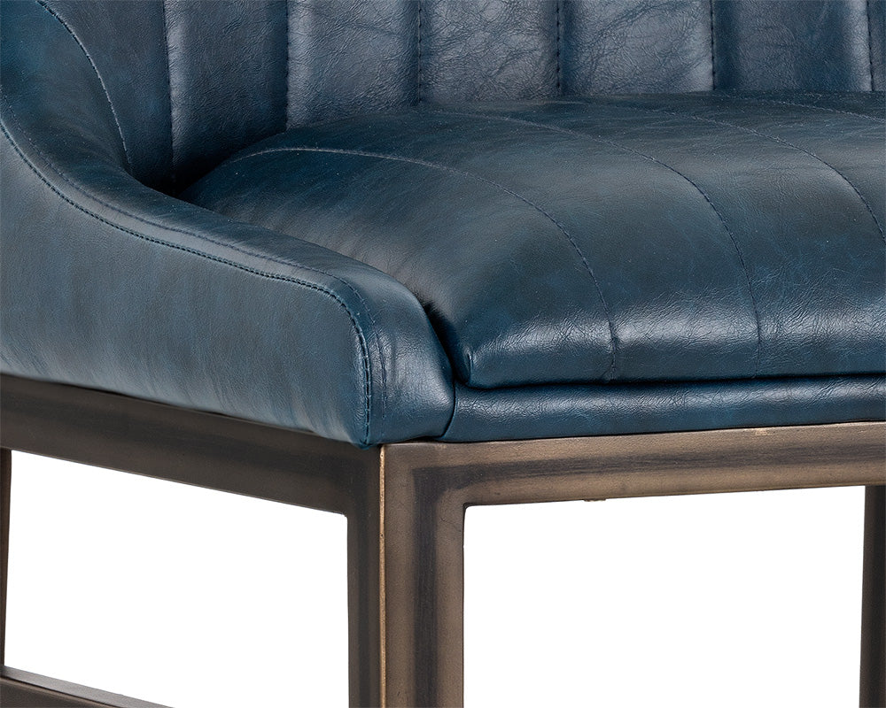 Sunpan Halden Barstool - Bravo Cream/Bravo Metal/Vintage Black/Vintage Blue/Vintage Cognac