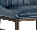 Sunpan Halden Barstool in Vintage Black/Blue/Cognac
