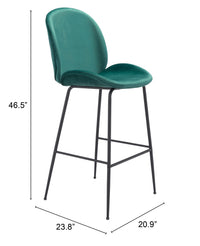 Zuo Modern Miles Barstool in Red/Green