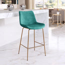Zuo Modern Tony Counter Stool in Green/Yellow/Red and Gold