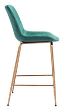 Zuo Modern Tony Counter Stool in Green/Yellow/Red and Gold