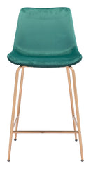 Zuo Modern Tony Counter Stool in Green/Yellow/Red and Gold