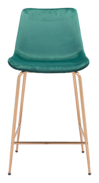 Zuo Modern Tony Counter Stool in Green/Yellow/Red and Gold