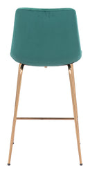 Zuo Modern Tony Counter Stool in Green/Yellow/Red and Gold