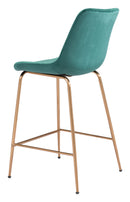 Zuo Modern Tony Counter Stool in Green/Yellow/Red and Gold