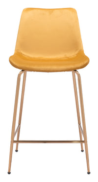 Zuo Modern Tony Counter Stool in Green/Yellow/Red and Gold