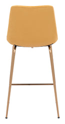Zuo Modern Tony Counter Stool in Green/Yellow/Red and Gold