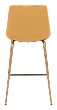 Zuo Modern Tony Counter Stool in Green/Yellow/Red and Gold
