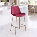 Zuo Modern Tony Counter Stool in Green/Yellow/Red and Gold