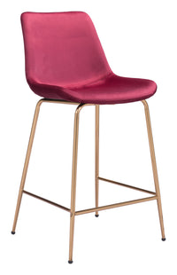 Zuo Modern Tony Counter Stool in Green/Yellow/Red and Gold