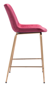 Zuo Modern Tony Counter Stool in Green/Yellow/Red and Gold