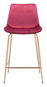 Zuo Modern Tony Counter Stool in Green/Yellow/Red and Gold
