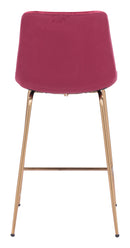 Zuo Modern Tony Counter Stool in Green/Yellow/Red and Gold