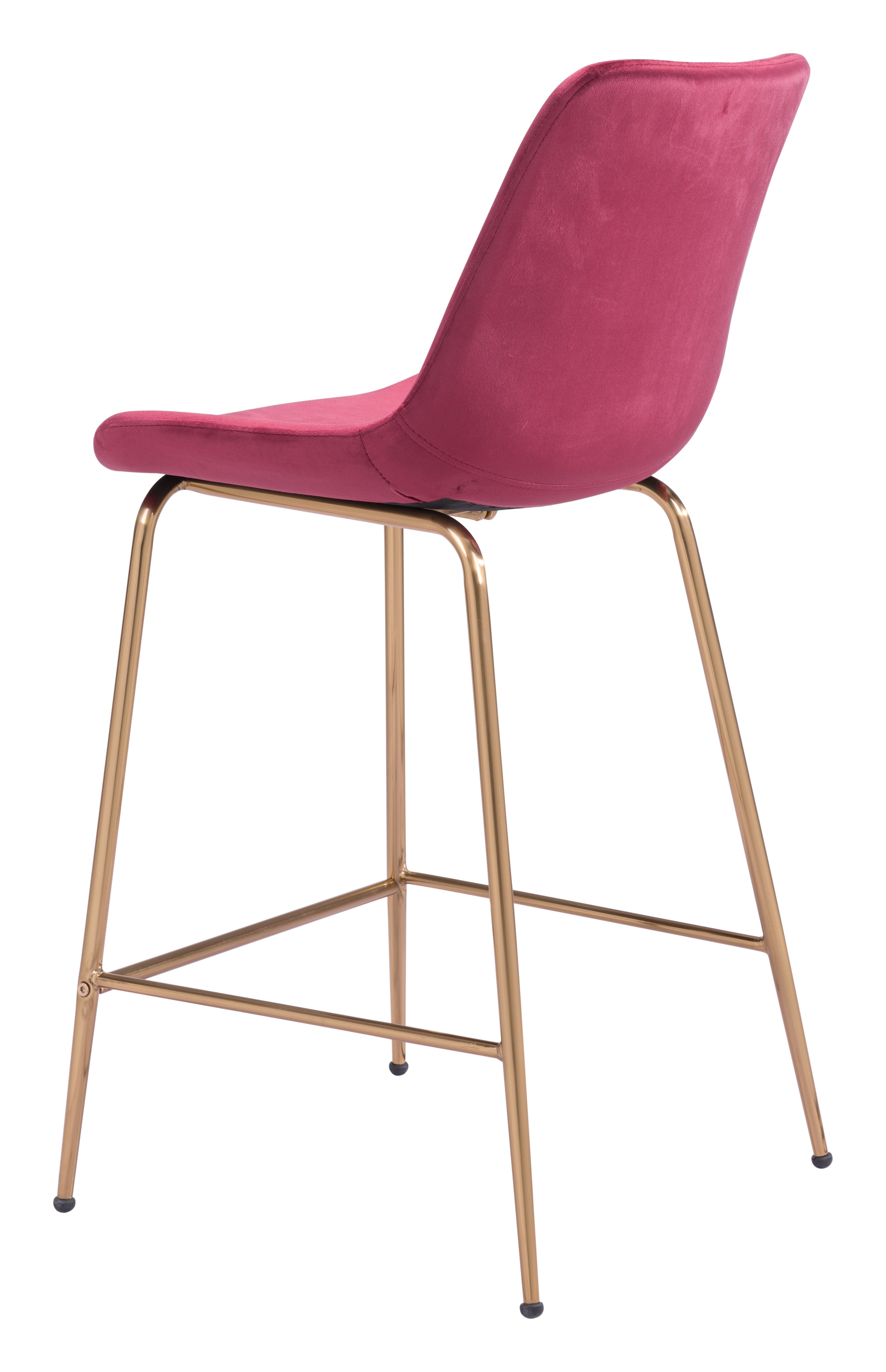 Zuo Modern Tony Counter Stool in Green/Yellow/Red and Gold