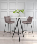 Zuo Modern Byron Barstool in Brown/Gray/White