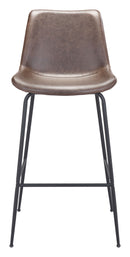 Zuo Modern Byron Barstool in Brown/Gray/White
