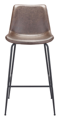 Zuo Modern Byron Barstool in Brown/Gray/White