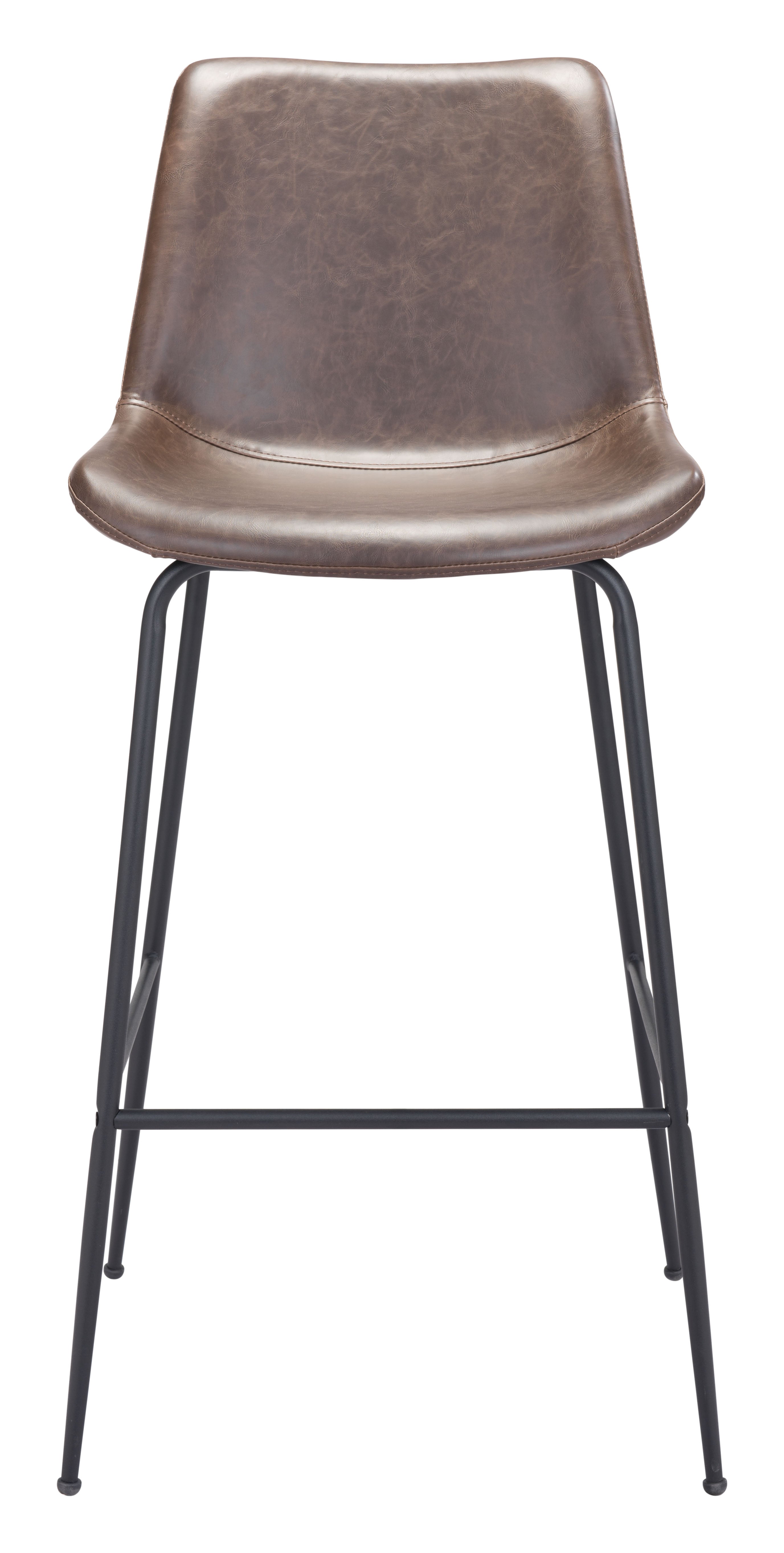 Zuo Modern Byron Barstool in Brown/Gray/White