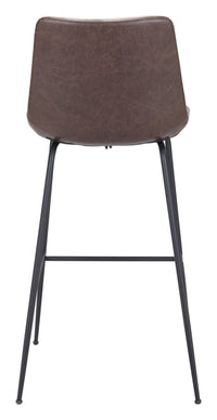 Zuo Modern Byron Barstool in Brown/Gray/White