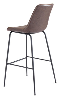 Zuo Modern Byron Barstool in Brown/Gray/White