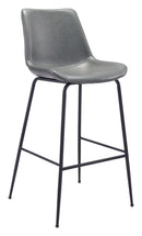 Zuo Modern Byron Barstool in Brown/Gray/White