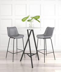 Zuo Modern Byron Barstool in Brown/Gray/White