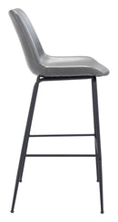 Zuo Modern Byron Barstool in Brown/Gray/White